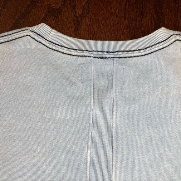 Ovadia & Sons NY Reverse Weave Crewneck Sweatshirt Mens Light Blue RARE Sample - Picture 5 of 6